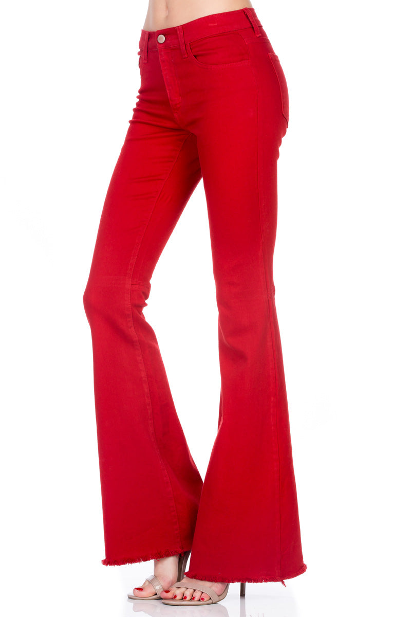 Red Crop Flare Jeans for the Fourth of July • The Fashion Fuse
